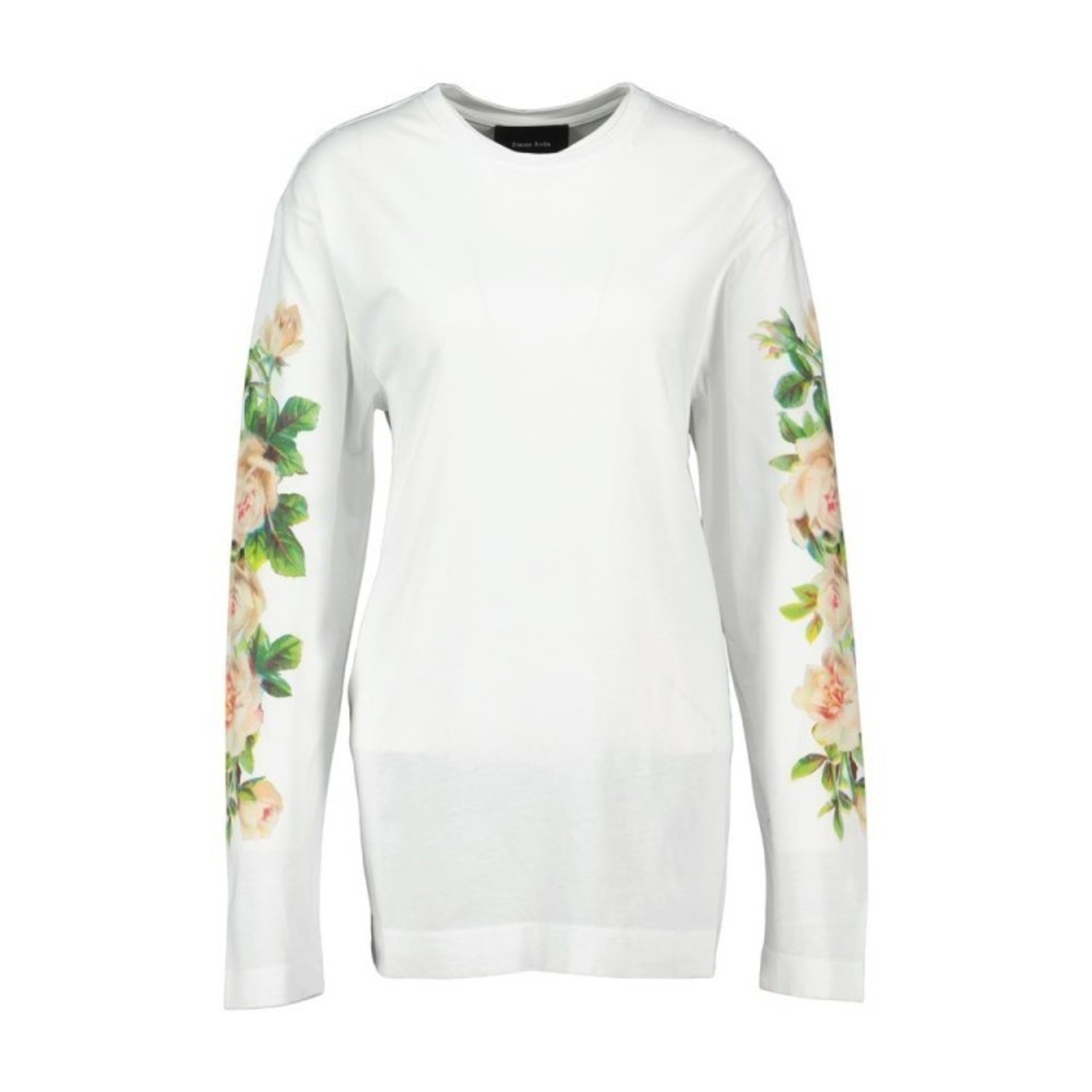 Simone Rocha Rose Banquet T Shirt - Cotton - White - NWT